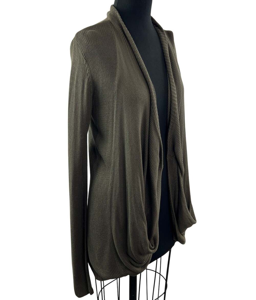 VINCE Olive Green Cardigan Sweater Knit Long Sleeve Open-Front Size Large L NEW